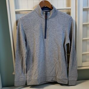 johnnie-O Light Gray Zip-Up Sweater